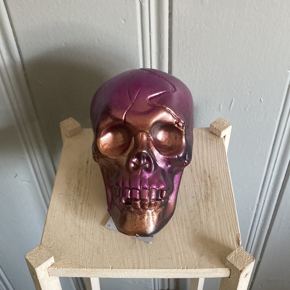 Set of 3- 2- 18” Metallic Finish Hanging Skeltons & GLOW IN THE DARK Skull 💀 - Picture 16 of 17